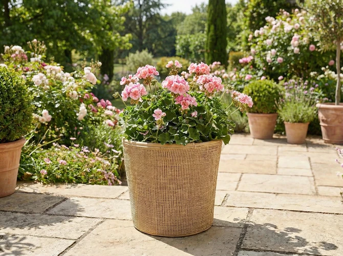 Drypot webbing blond d31h29cm - afbeelding 2