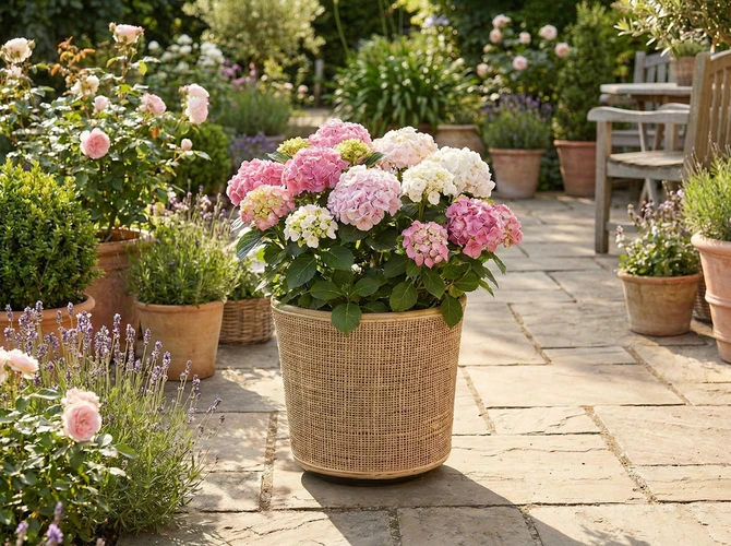 Drypot webbing blond d38h38cm - afbeelding 2