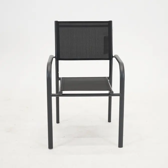 Duca loungestoel zwart voorkant, vita, tuincentrumoutlet