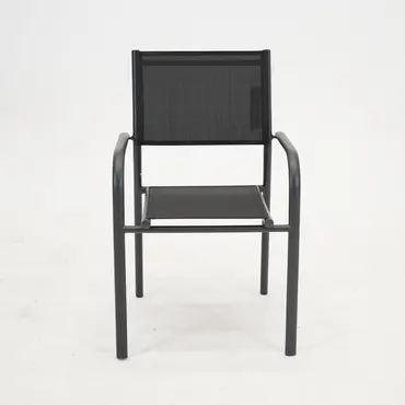 Duca loungestoel zwart voorkant, vita, tuincentrumoutlet