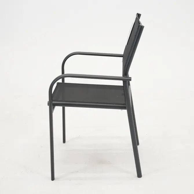 Duca loungestoel zwart zijkant, vita, tuincentrumoutlet