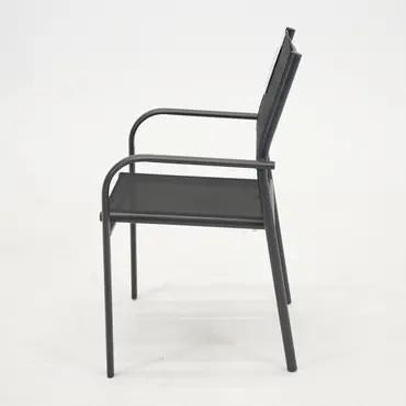 Duca loungestoel zwart zijkant, vita, tuincentrumoutlet