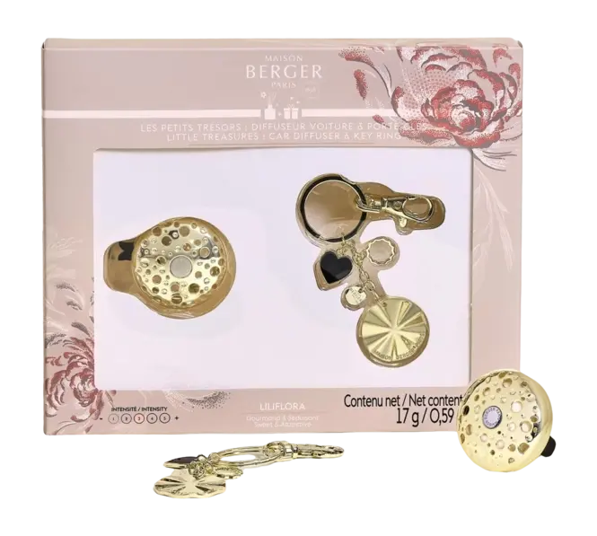 Duo set autoparfum incl. Sleutelornament goud - Liliflora (*), lampe berger, tuincentrumoutlet.com