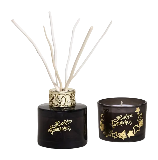 Duo set Lolita Lempicka Black edition bouquet parfumé 80ml + bougie 80g, lampe berger, tuincentrumoutlet.com
