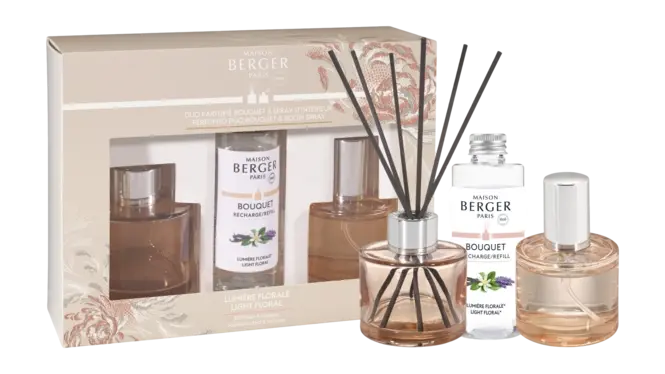 Duo set Ophélia Parfumsticks 80ml + Roomspray 50ml, lampe berger, tuincentrumoutlet.com