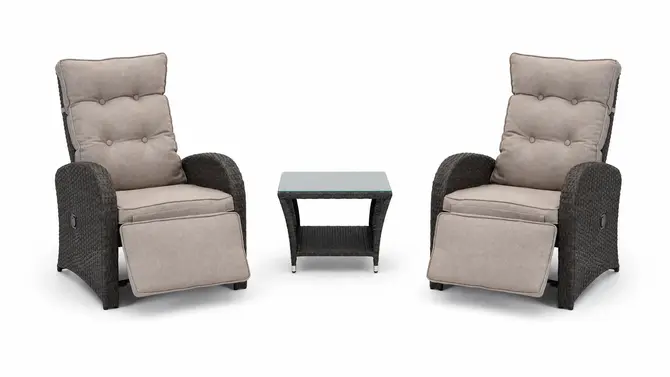 Duoset Melia met beige kussen, Vita, tuincentrumoutlet.com