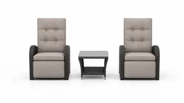 Duoset Melia met beige kussen voor, Vita, tuincentrumoutlet.com