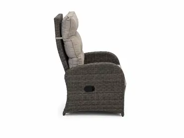 Duoset Melia met beige kussen stoel zijkant, Vita, tuincentrumoutlet.com