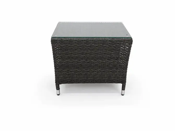 Duoset Melia met beige kussen tafel zijkant, Vita, tuincentrumoutlet.com