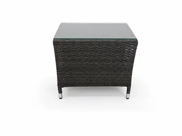 Duoset Melia met beige kussen tafel zijkant, Vita, tuincentrumoutlet.com