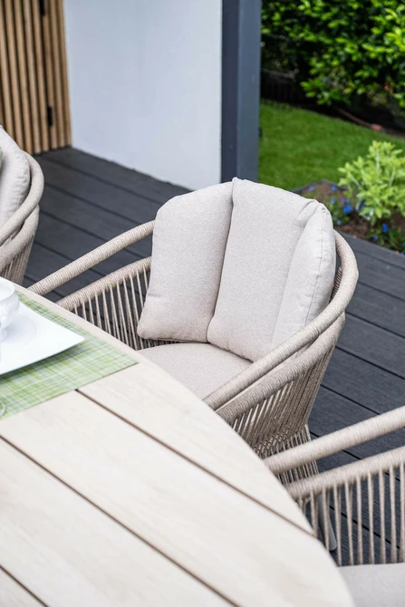 Edison tafel 220x115xH75 cm taupeteak details, Garden Impressions, tuincentrumoutlet.com