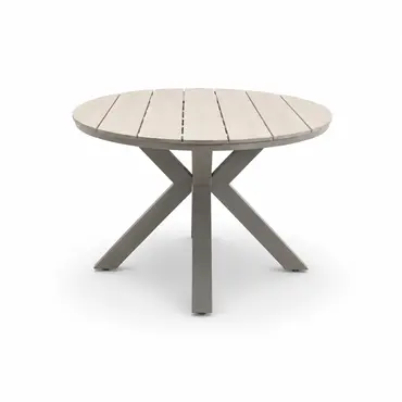 Edison tafel 220x115xH75 cm taupeteak zijkant 2, Garden Impressions, tuincentrumoutlet.com