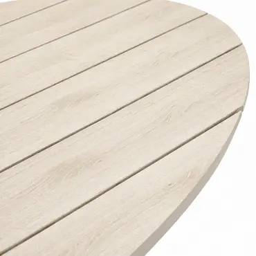 Edison tafel 220x115xH75 cm taupeteak detail 3 , Garden Impressions, tuincentrumoutlet.com
