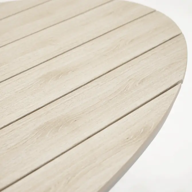 Edison tafel 220x115xH75 cm taupe/teak - afbeelding 4