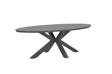 Edison tafel 280x140xH75 cm carbongrey teak, Garden Impressions, tuincentrumoutlet.com