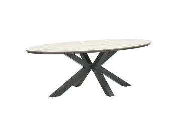 Edison tafel 280x140xH75 cm carbon light teak, Garden Impressions, tuincentrumoutlet.com