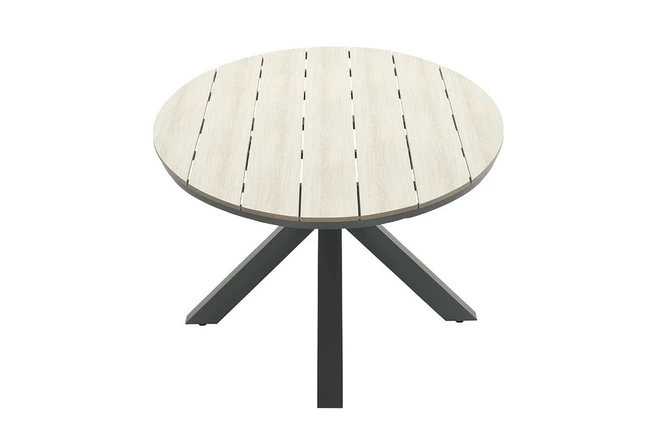 Edison tafel 280x140xH75 cm carbon light teak bovenkant, Garden Impressions, tuincentrumoutlet.com