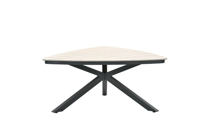 Edison triangle tafel 170cm black light teak achterkant, Garden Impressions, tuincentrumoutlet.com