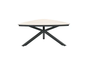 Edison triangle tafel 170cm black light teak achterkant, Garden Impressions, tuincentrumoutlet.com