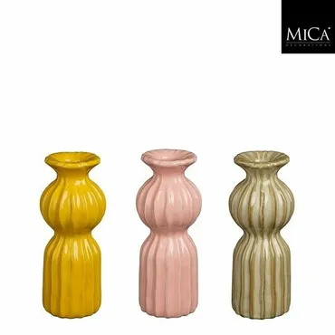 Eenbloemsvaasje felipe d8h20 groen, Mica Decorations, tuincentrumoutlet