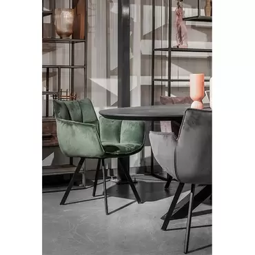 Eetkamerstoel MRS groen velvet sfeer, Moods collection, tuincentrumoutlet