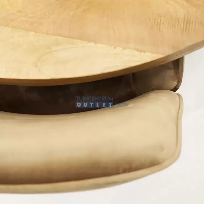 Eettafel Sturdy rond ø140cm Stoel Nova Taupe 5x, closeup, tuincentrumoutlet.com