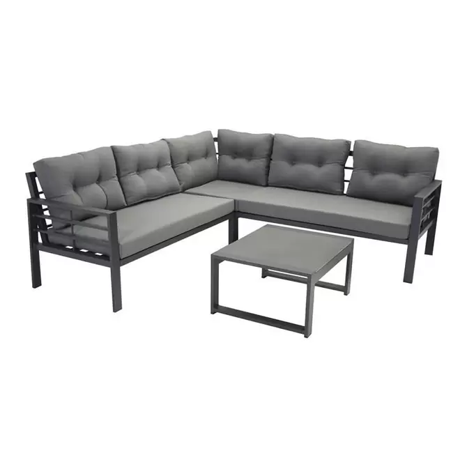 Elba aluminium loungeset - voorkant - Tuincentrumoutlet.nl