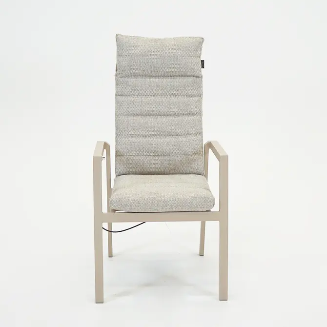Elba verstelbare stoel beige voorkant, Sens-Line, Tuincentrumoutlet.com