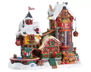 Elf made toy factory 4.5v adapt, Tuincentrumoutlet, Lemax