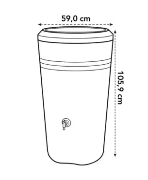 Elho Green Basics Regenton 200 Liter Zwart - afbeelding 7