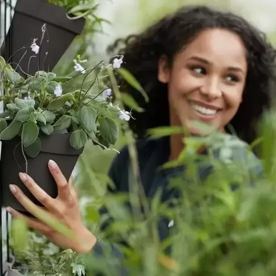 Elho Loft Urban Green Wall Pot Single 15cm Antraciet - afbeelding 2