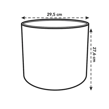 B.for soft rond 30cm antraciet plant afmetingen, Elho, tuincentrumoutlet