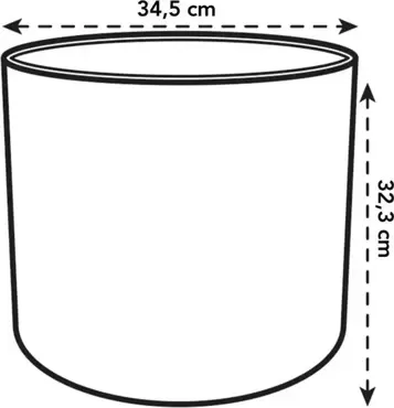 Elho Pot b.for soft d35cm antraciet - afbeelding 3