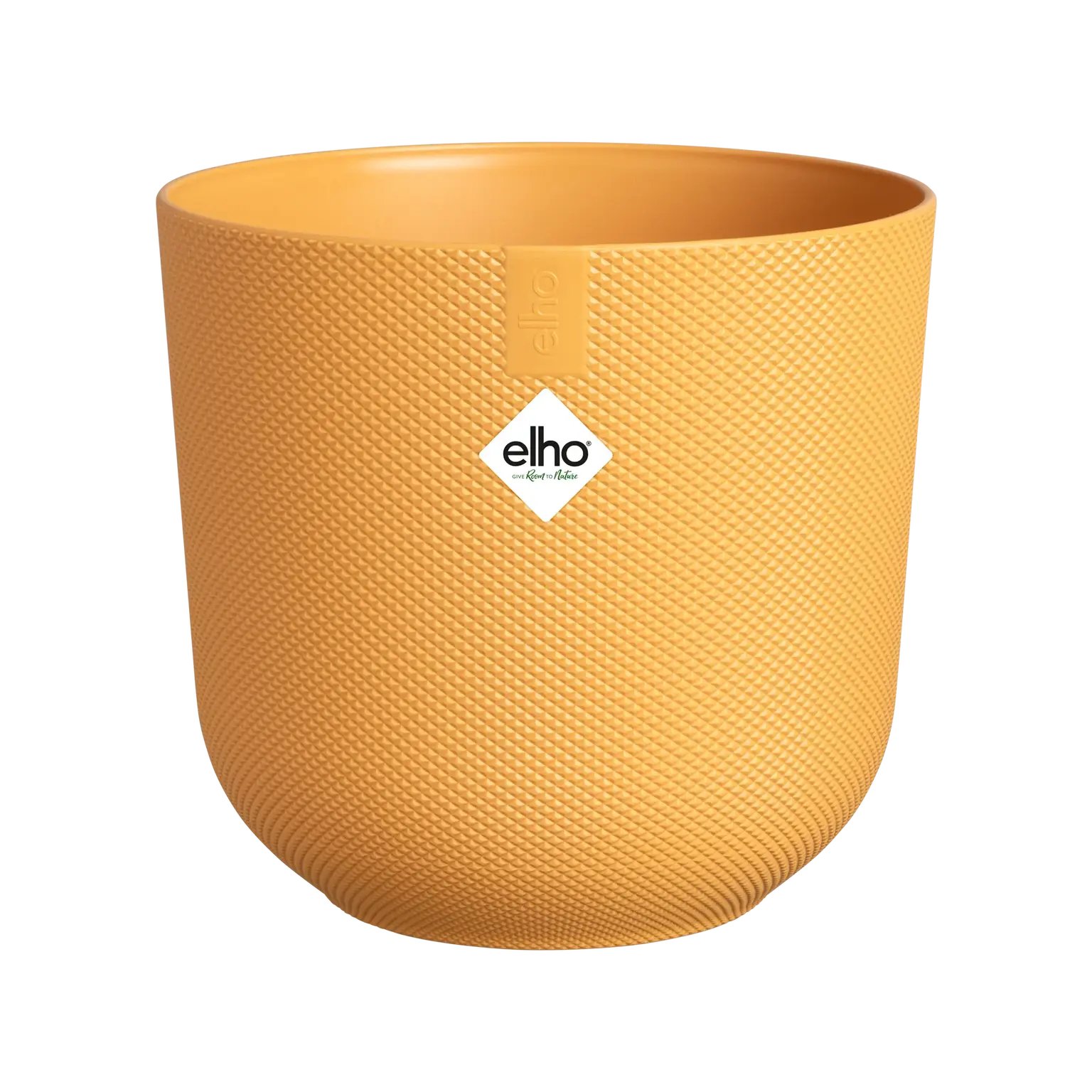 Elho 26cm Amber Yellow Jazz Round Recycled Plastic Pot