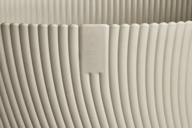 Pot sereh d60cm paddenstoel beige detail, Elho, tuincentrumoutlet.com