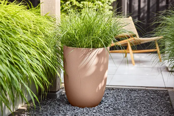 Pot sereh hg d40cm koele klei sfeerfoto, Elho, tuincentrumoutlet.com