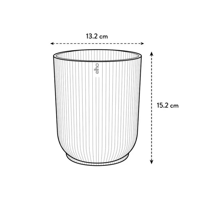 ELHO Pot vibes fold orchidee 12.5cm transparant afmetingen, Elho, tuincentrumoutlet