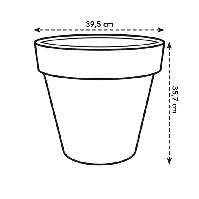 pure round 40cm antraciet afmetingen, Elho, tuincentrumoutlet