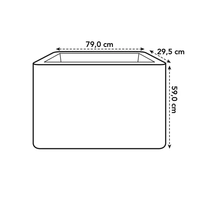 pure soft brick divider wheels 80cm antraciet afmetingen, Elho, tuincentrumoutlet