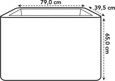 Elho Pure Soft Brick Divider 80 Large wielen Antraciet Zwart Bloembak - afbeelding 4