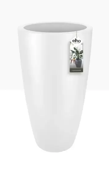 Elho Pure Straight Round High 35 Wit Bloempot Pot - afbeelding 1