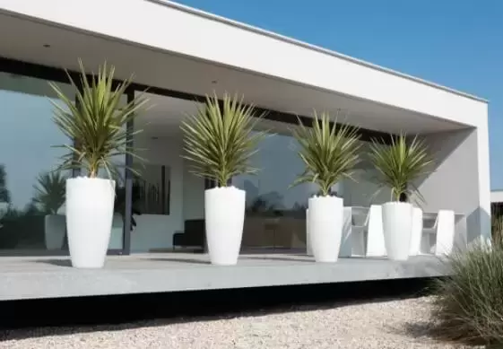 Elho Pure Straight Round High 35 Wit Bloempot Pot - afbeelding 3