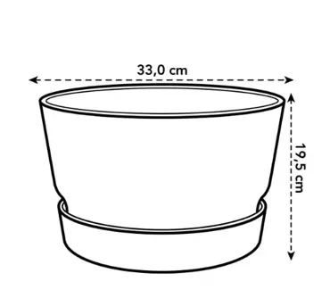 Elho Schaal greenville - 33 cm zwart - afbeelding 5