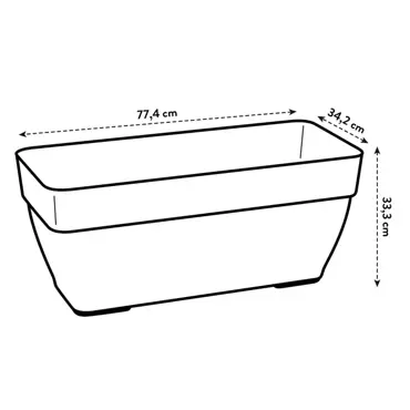 vibia campana terrace trough 80cm antraciet afmetingen, Elho, tuincentrumoutlet