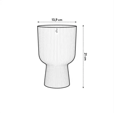 vibes fold coupe 14cm zijdewit sfeer afmetingen, Elho, tuincentrumoutlet