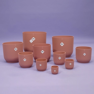 Elho Vibes Fold Rond 35 Delicaat Roze Wielen Bloempot Pot - afbeelding 5