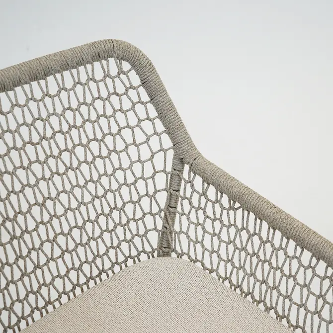 Emilia eetstoel beige detail, Vita tuinmeubelen, Tuincentrumoutlet.com