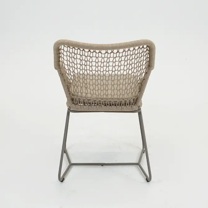 Emilia eetstoel bruin achter, Vita tuinmeubelen, Tuincentrumoutlet.com