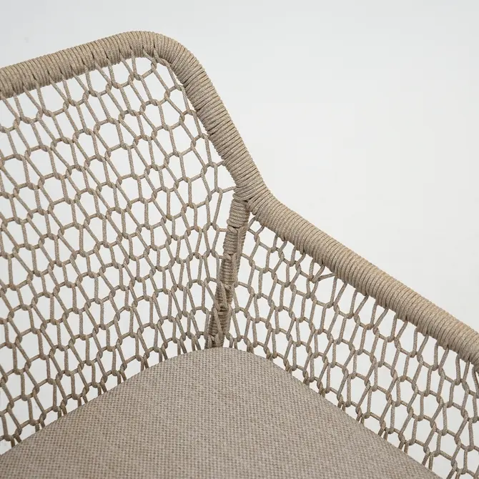 Emilia eetstoel bruin detail, Vita tuinmeubelen, Tuincentrumoutlet.com