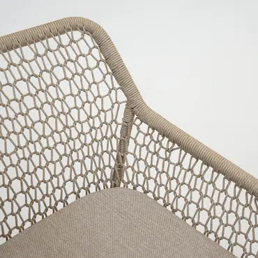 Emilia eetstoel bruin detail, Vita tuinmeubelen, Tuincentrumoutlet.com